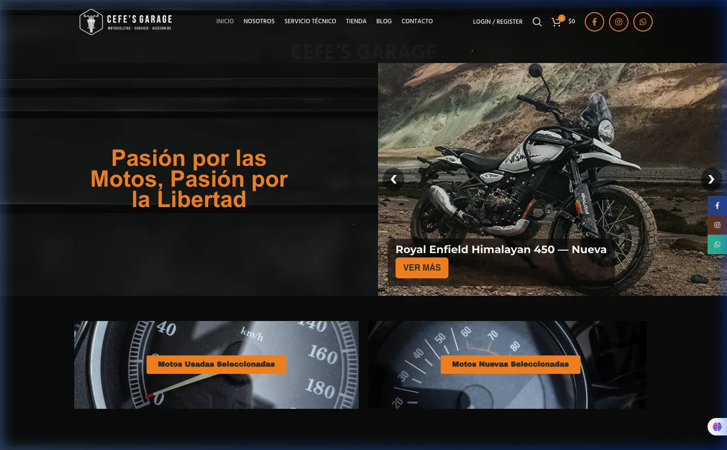 Cefe's Garage — Hero